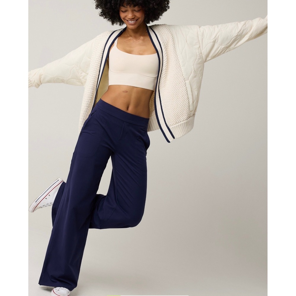 Offline by Aerie The Hugger Trouser Navy Blue Wide Leg Active Pants Womens M